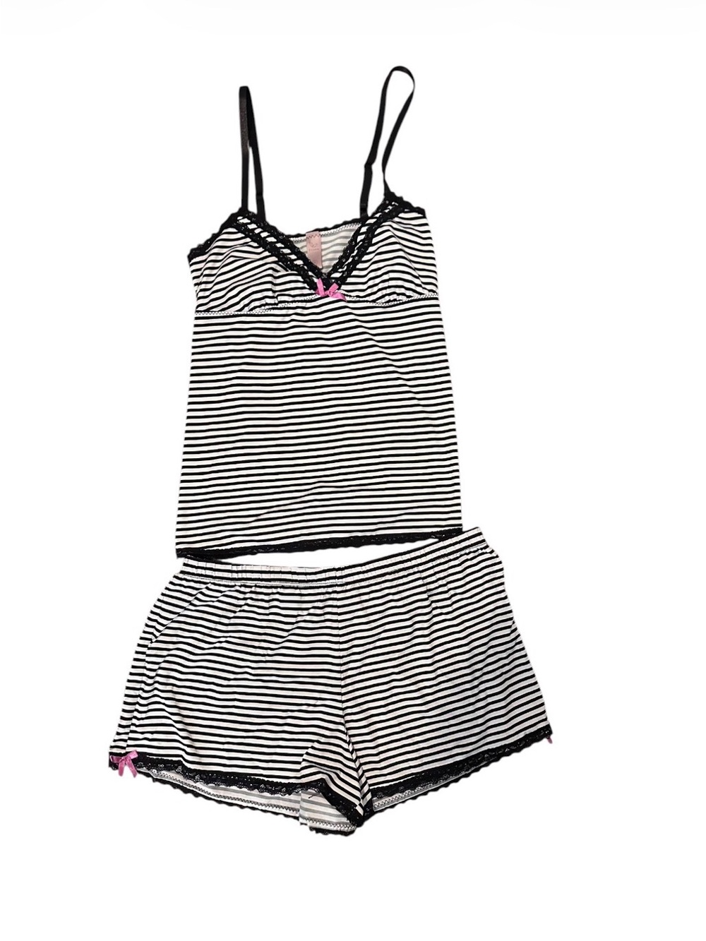 Plume vintage Y2K striped cute sleep set pajamas womens size small